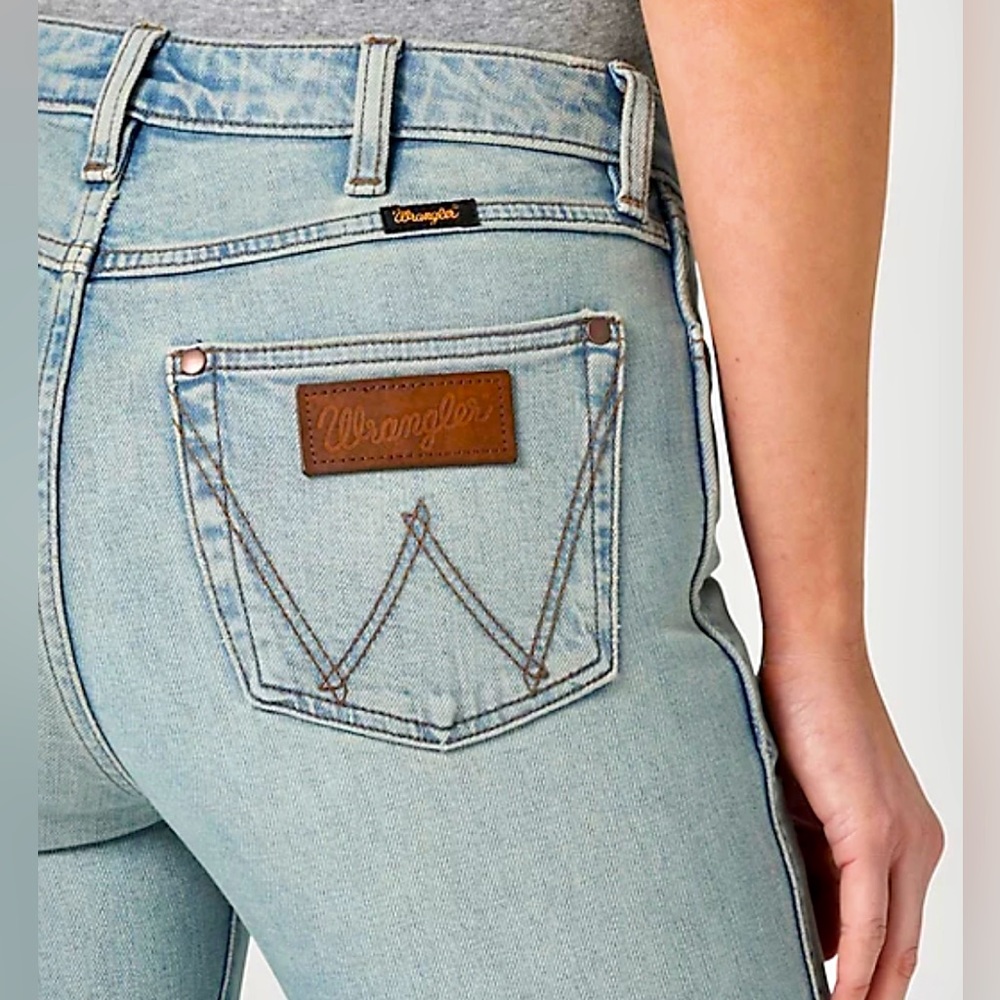 Wrangler Light Blue High-Waist Flare Jeans - Picture 3 of 16